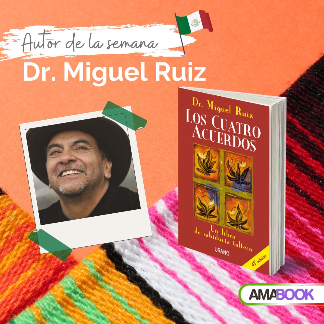 AmabookMex's tweet photo. 📚El autor nacional de la semana es el @donMiguelRuiz , autor best seller de #LosCuatroAcuerdos entre otros grandes títulos.📚 

🟣¡Adquiérelos ya! 👉https://t.co/mwKoXJiwp3 

#AutorDeLaSemana #BestBooks #Ambook #bookstagram #author #DonMiguelRuiz #Amabook https://t.co/k9QKuaCNpW