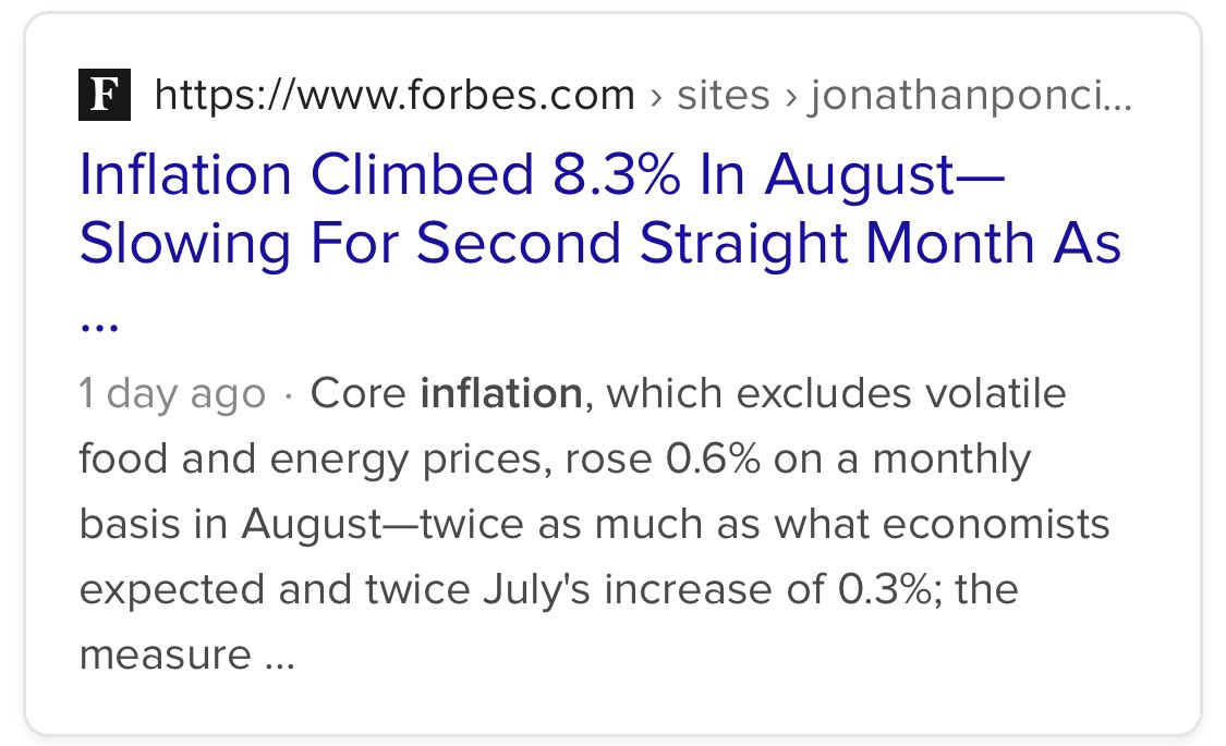 RepThomasMassie's tweet photo. 1/12th = 8.3%

Inflation deprived you of roughly a month of annual salary. https://t.co/lXepR3qxNu