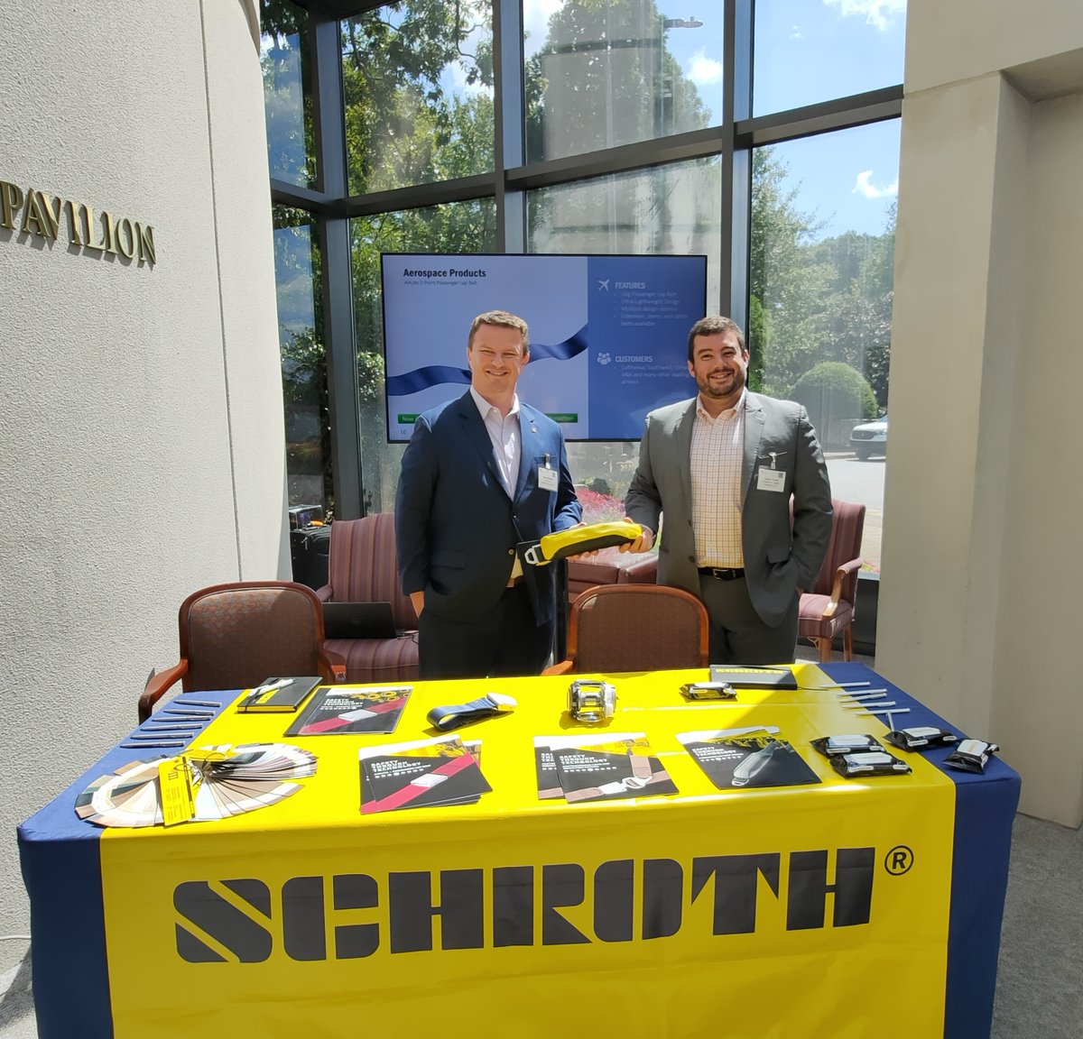 RedCabin_Events's tweet photo. #RedCabinLIVE is where innovators come to collaborate and showcase new ideas, technologies, and products with the #aviation world.

It’s fantastic to have @SCHROTH_Aero joining us in Atlanta to reveal more about its latest cutting-edge safety innovations! 👏 https://t.co/B8KggQFXlG