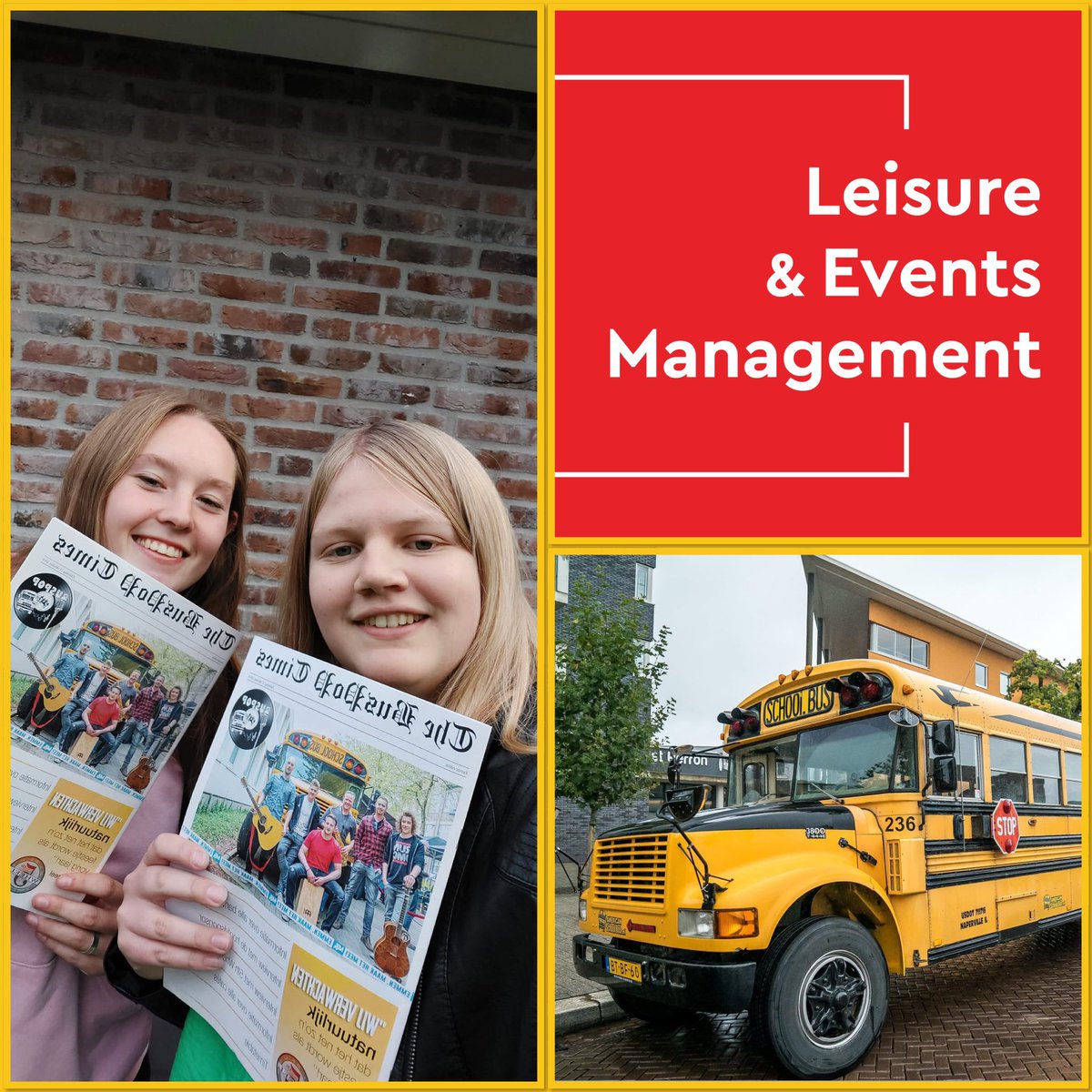 Ons tabloidteam 🗞🙏🏻🎶💪🏻

Al vanaf de start van BusPoP Emmen in 2018 werken we samen met studenten van NHL Stenden Leisure &amp; Events Management. Ook dit jaar zijn ze er weer bij. 

Gedreven jonge mensen die het jullie naar de zin gaan maken. 🥳🎶