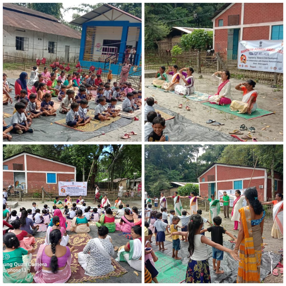 PDibrugarh's tweet photo. Promotion of wellness through Yoga at Bokel TE Lahowal  #PoshanMaah2022 https://t.co/I29x5z6Maw