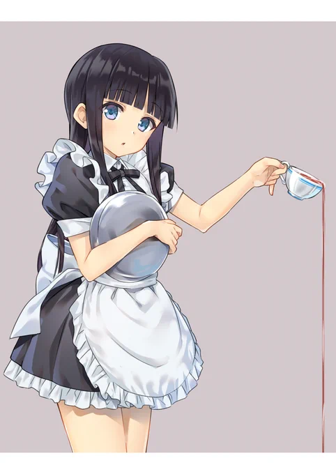 手癖で描いたもの #メイド  
