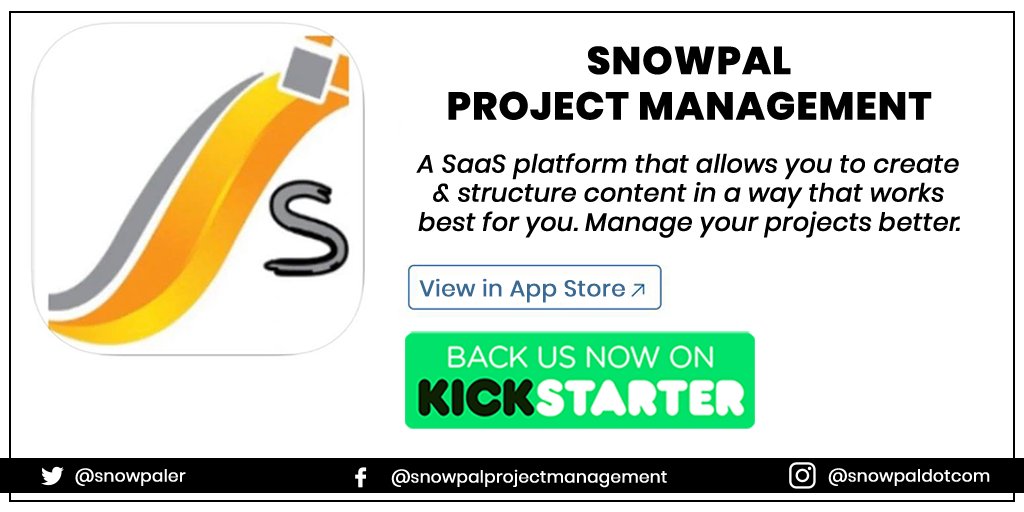 Snowpal: Project Management kickstarter.com/projects/snowp… #kickstarter #crowdfunding #crowdfundingcampaign #apps #SaaS #software #technology #business #cloud #tech #marketing #startup #sales #automation #digitalmarketing #innovation #entrepreneur #smallbusiness #cloudcomputing