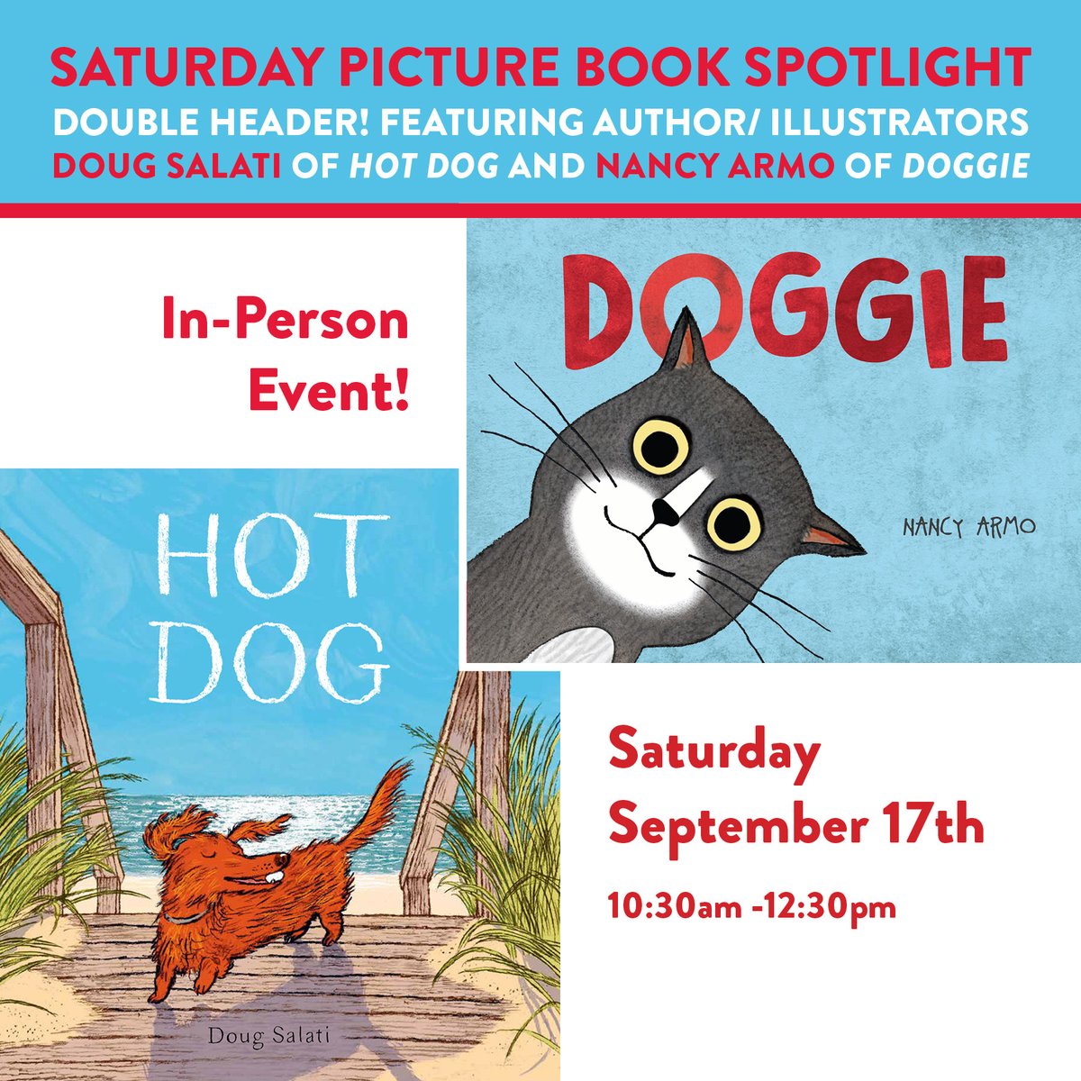 Join us for SATURDAY PICTURE BOOK SPOTLIGHT: DOUBLE HEADER! Featuring Doug Salati and Nancy Armo! Tickets are $35 includes admission and workshops for 1 adult + 1 child. Additional children are $10 each. Click here to sign up: societyillustrators.org/event/saturday…