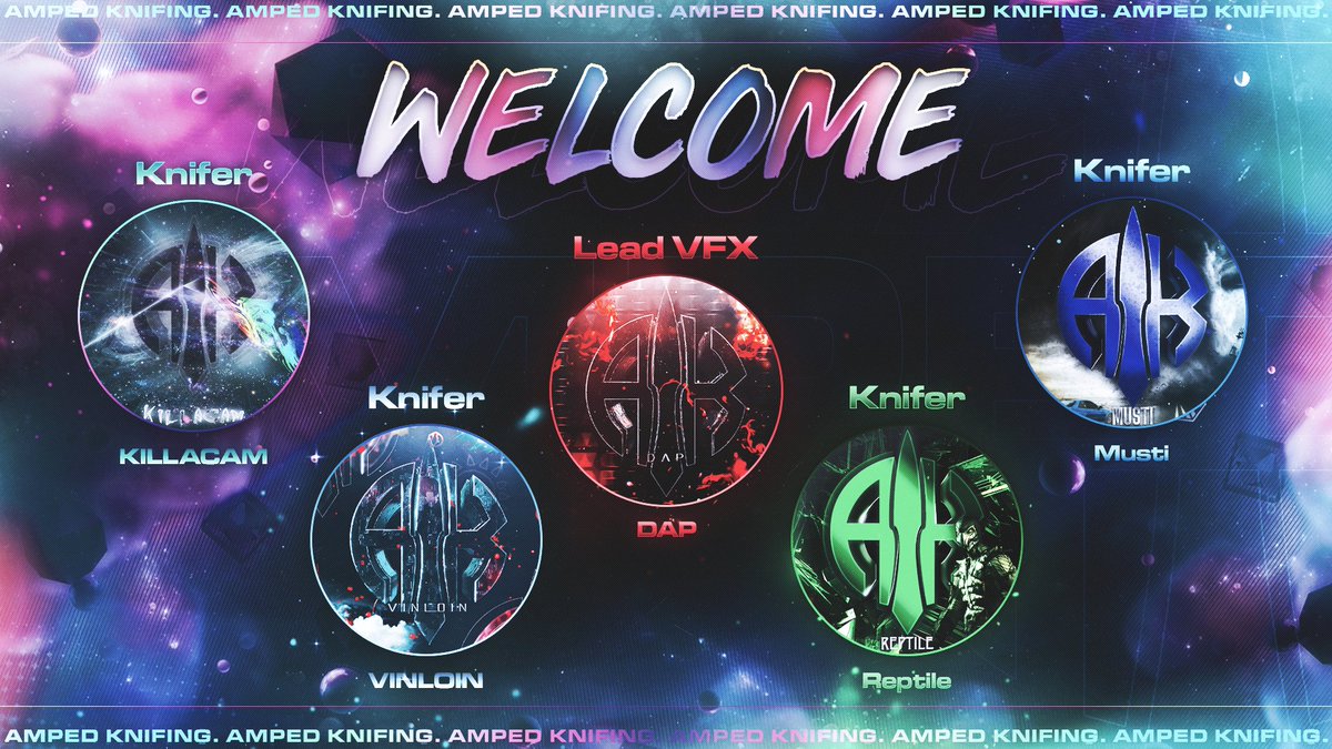 Please help us in welcoming these beasts to <a href="/AmpedKnifing/">Amped Knifing</a> 

⚡🔪 <a href="/MUSTIKNIVES/">Musti AK 🇳🇱</a>

⚡🔪 @VINLOIN

⚡🔪 <a href="/KILLACAM2131/">Madvillain</a>

⚡🔪 <a href="/IIREPTILE_/">Reptile</a> 

⚡🖥️ @DAPVISUALS