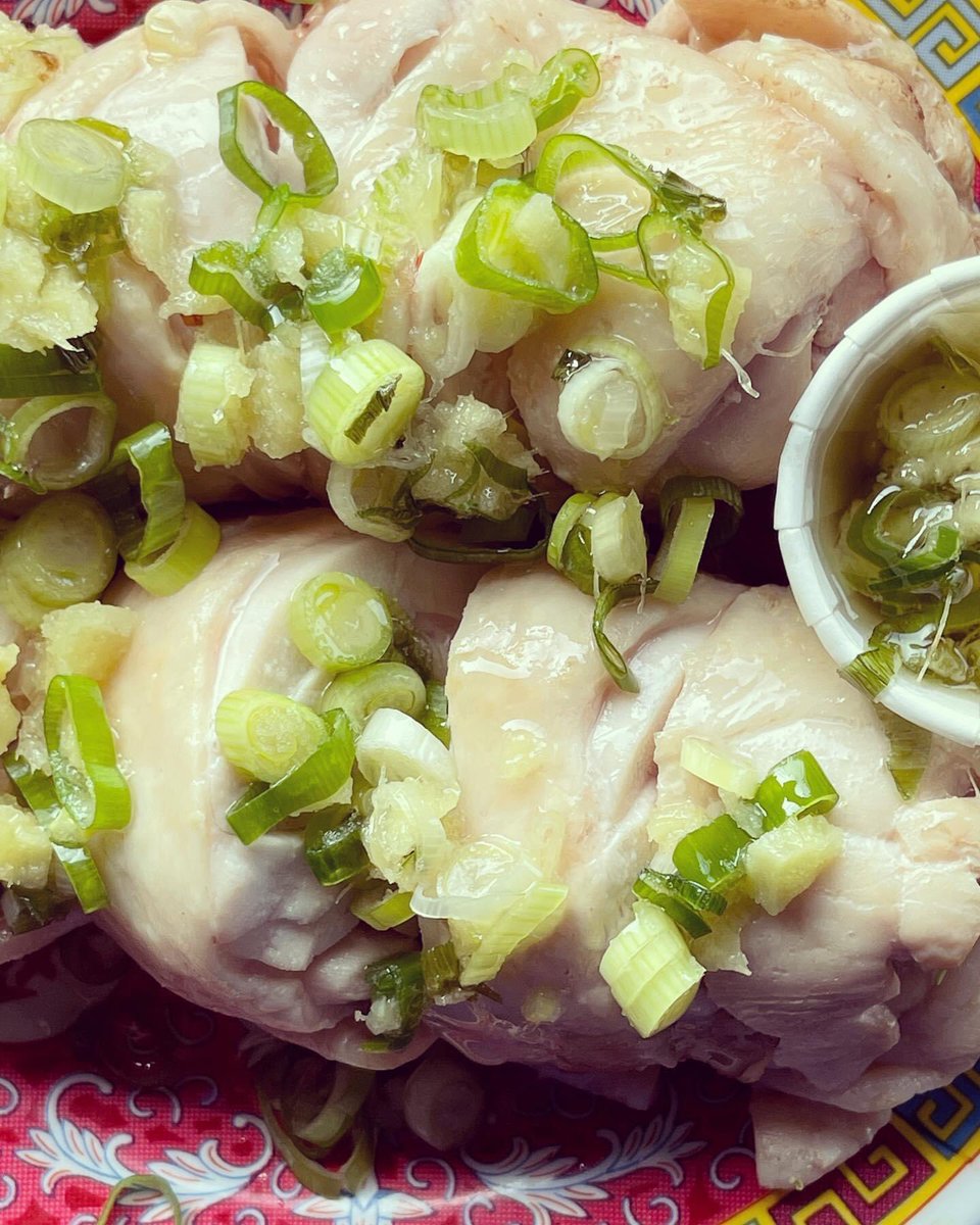#ChineseClassic Poached #Chicken with #GingerSpringOnion sauce - a firm fave as it is soooo moreish, a plate of this and a bowl of rice puts me in a happy place! We are working on a range of exciting menu items at the moment, and so will share more about them soon! #CannotWait