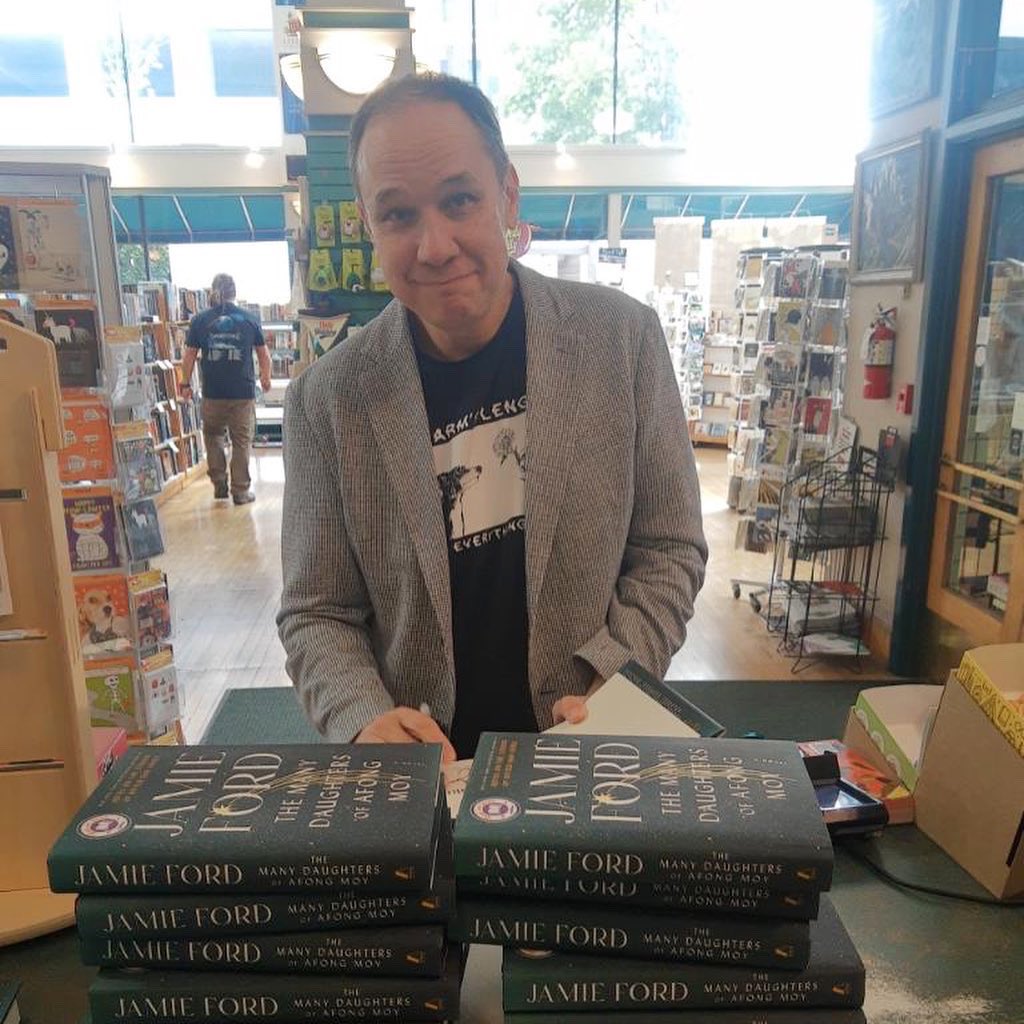 Auntie's Bookstore (@auntiesbooks) on Twitter photo <a href="/JamieFord/">Jamie Ford</a> just stopped in to sign our copies of THE MANY DAUGHTERS OF AFONG MOY! Catch Jamie tonight at <a href="/MontvaleEvents/">MontvaleEventCenter</a> with <a href="/SR_Bookclub/">Northwest Passages Bookclub</a>! <a href="/JamieFord/">Jamie Ford</a> just stopped in to sign our copies of THE MANY DAUGHTERS OF AFONG MOY! Catch Jamie tonight at <a href="/MontvaleEvents/">MontvaleEventCenter</a> with <a href="/SR_Bookclub/">Northwest Passages Bookclub</a>!