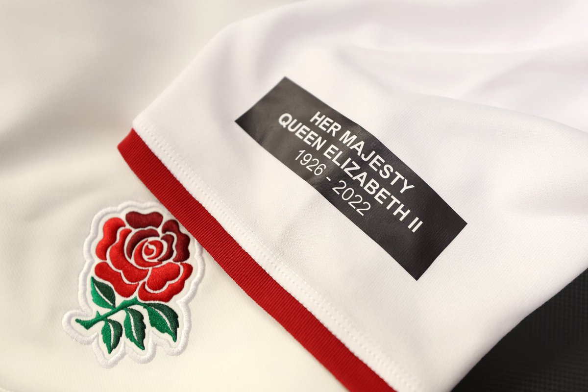 EnglandRugby's tweet photo. As a mark of respect to Her Majesty Queen Elizabeth II. https://t.co/RJqmCaxtv4