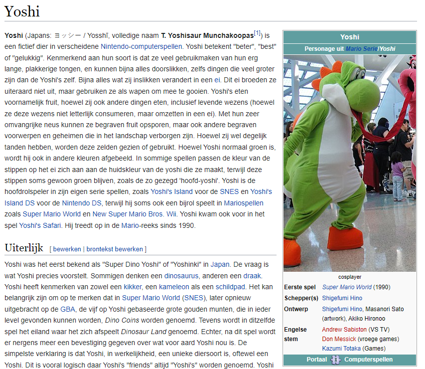 Ersanio's tweet photo. I'm still highly amused by the picture used in Yoshi's Dutch Wikipedia article https://t.co/8b4YecQoLm