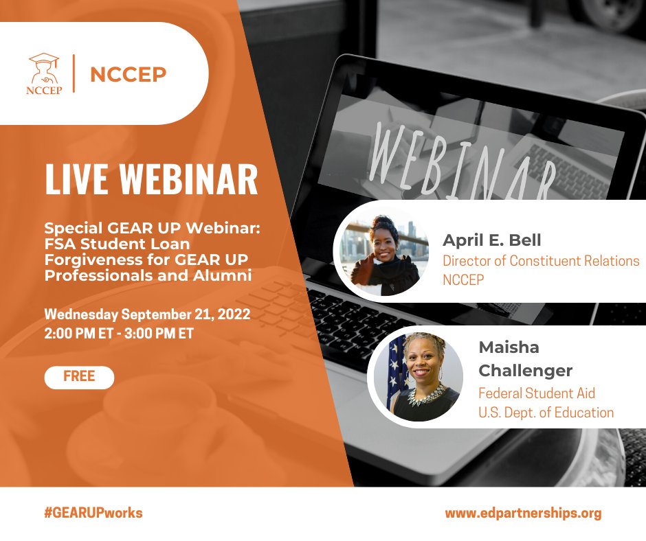 edpartnerships's tweet photo. Catch our special GEAR UP webinar for GEAR UP professionals and alumni with @FAFSA to learn more about PSLF next week. #GEARUPworks

https://t.co/0G2H3AxISu https://t.co/eHau3Jgvst