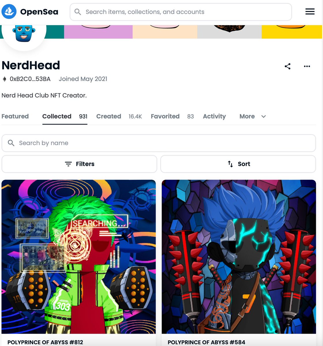 nerdheadclub's tweet photo. We have minted 2 "Polyprince of Abyss" and add to our collection.
Nerd Head Club will continue support new #NFTs ๐
Drop your #NFT here for review.๐
#NFT #NFTdrop #NFTCommunity #BooThings https://t.co/Ju1eQlaAqj