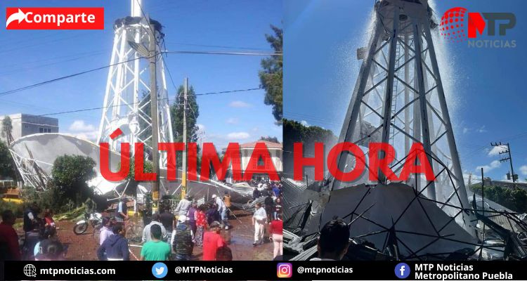 MTPNoticias's tweet photo. ÚLTIMA HORA 🔴 Mueren dos personas al quedar aplastadas con un tanque de agua elevado que colapsó en San Martín #Texmelucan, que entregó apenas hace dos días @NormaLayon https://t.co/cu9MhIOWzJ