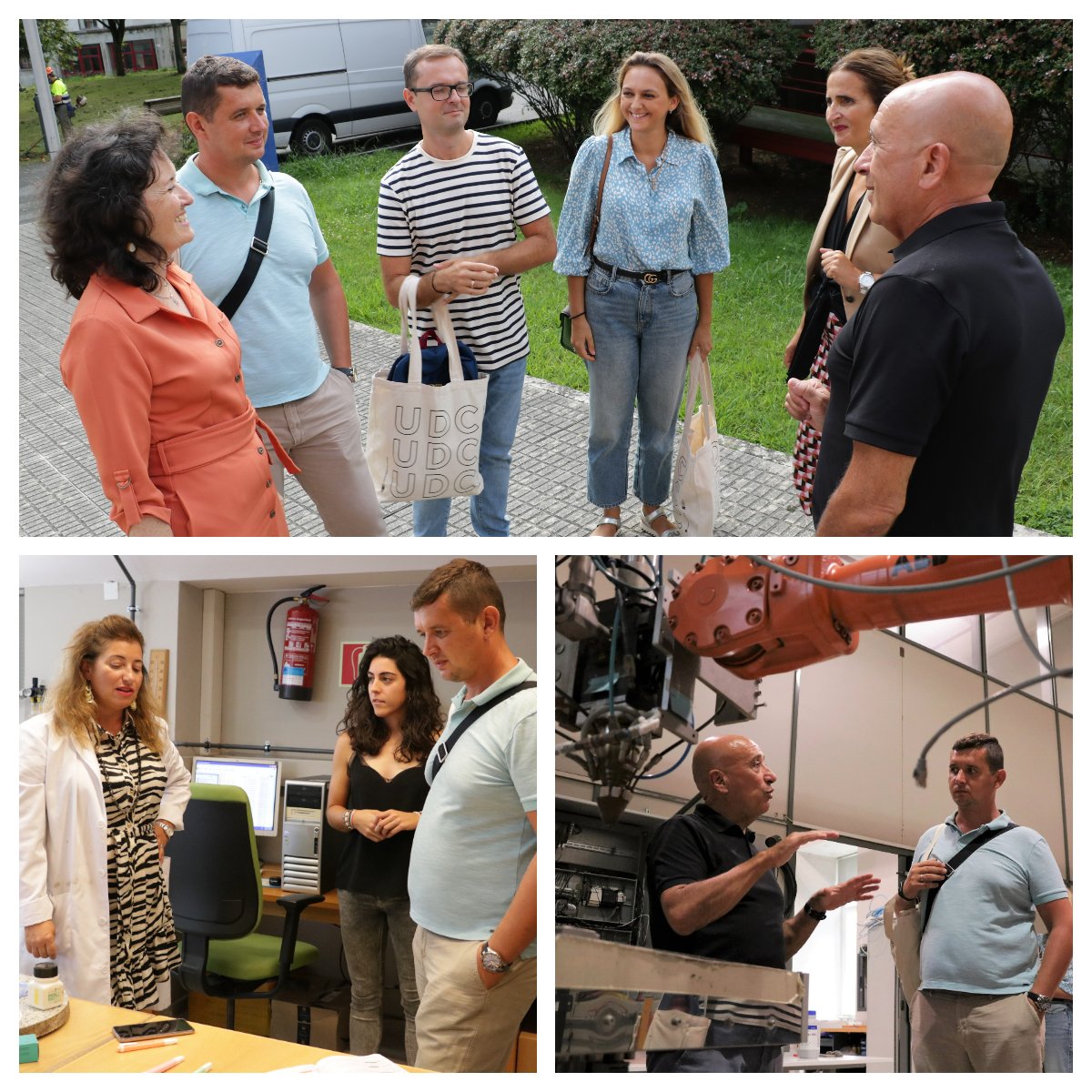 CITENI_UDC's tweet photo. Persoal da Karazin Business School de Ucraína visitou hoxe o CITENI dentro do programa de mobilidade @EUErasmusPlus #KA107. Da man do seu director científico, Armando Yáñez, percorreron os laboratorios do @LimFerrol, PROTERM, Plásticos, Fluidos, LAIL (Láser) e o Canal de Ensaios. https://t.co/C7l9uhhPMo