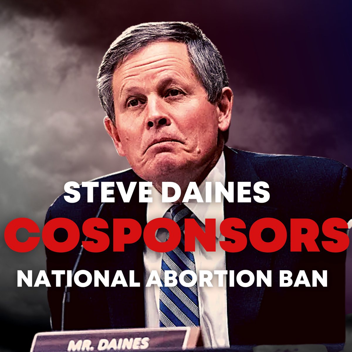 MTDems's tweet photo. Senator @SteveDaines is dangerously preoccupied with controlling women’s healthcare and reproductive freedom. Your rights and your state constitution are on the Ballot this November. #mtnews #mtpol https://t.co/Nr84CVgytU