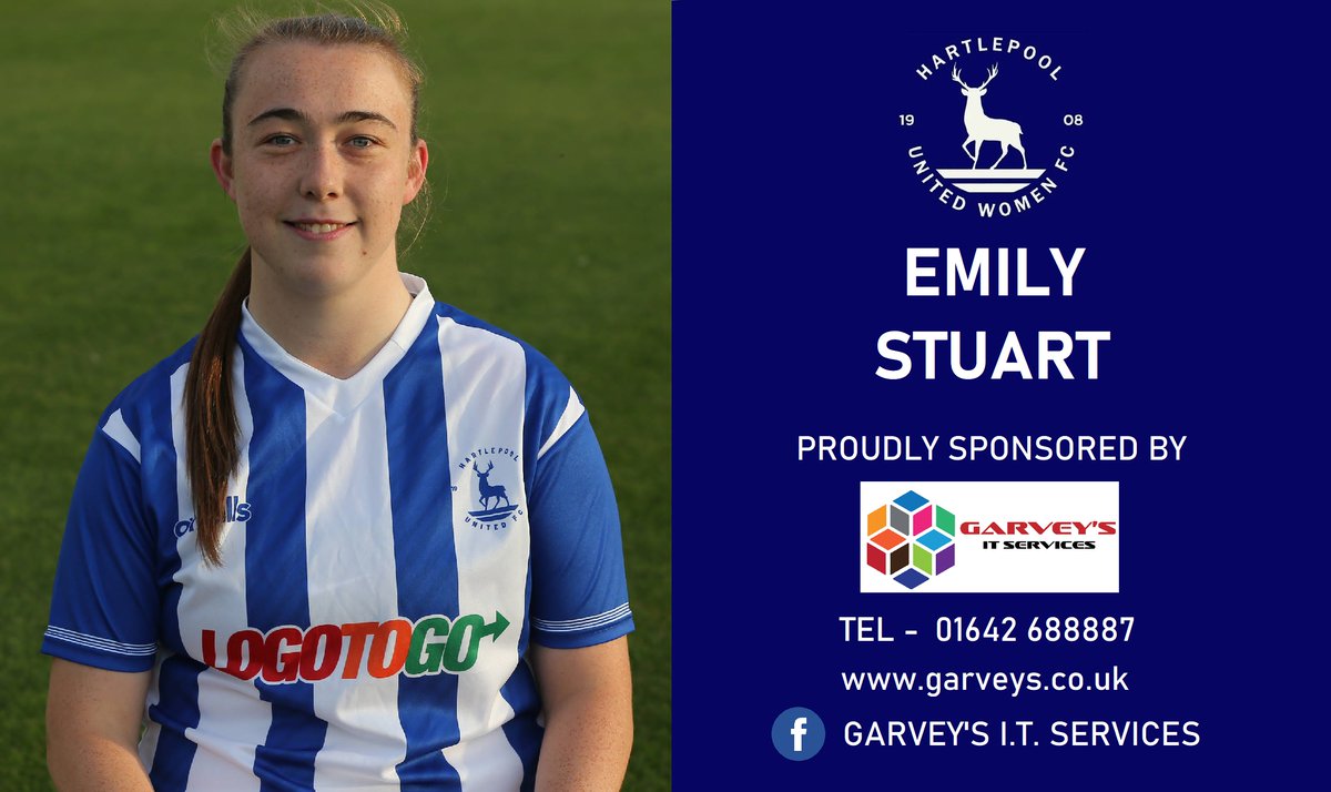 Official_HUWFC's tweet photo. We are delighted to announce that our club captain Emily Stuart will be sponsored by @GarveysIT this season.

For more information on how to sponsor a player, please email us via either of the details below:
✉️ craigybagey@gmail.com
✉️ dawn.hartlepoolunitedwomen@hotmail.com https://t.co/Fp118YtCFc