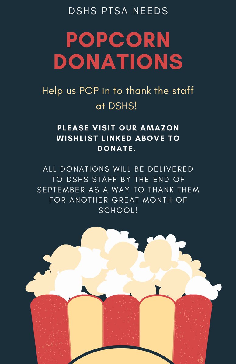 DshsPtsa's tweet photo. From our board officer in charge of these things, for this month, our Staff Appreciation Colonel: Help us butter up our teachers!
Sorry for the corny post!#notsorry #whyipta https://t.co/elON4qU18F