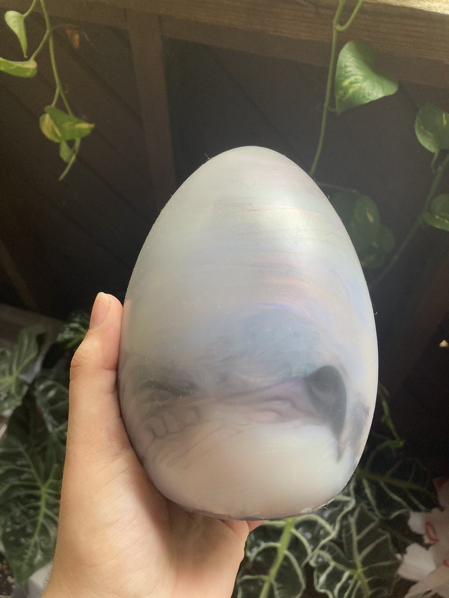 WellBredKitsune's tweet photo. Selling my @akrowsnest Xtra Egg! Bought for $130 plus shipping, I’m reselling for $100 plus shipping. Located in the US.

This toy has a lot of pretty colors in it, it’s their “oil slick” coloration I believe? So it’s pretty hard to capture it in a still photo! 😅 https://t.co/boh2j2IUUP