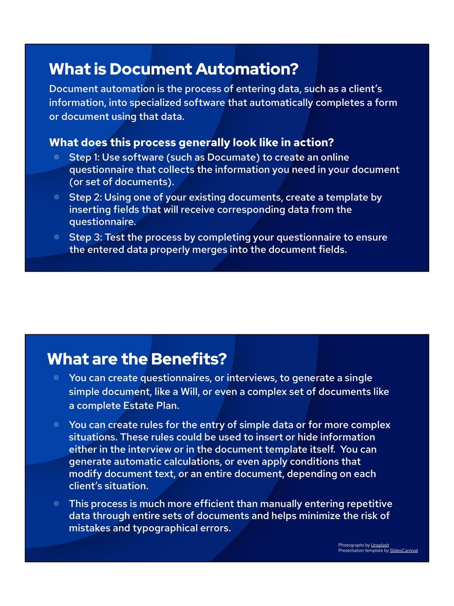 VirtualProBusy1's tweet image. When I tell people that I do Document Automation for a living, their eyes glaze over. Here, we&apos;ve tried to summarize the process. Let&apos;s imagine you were just now finding out about Document Automation—What questions would you still have after reading this post?
#documentautomation