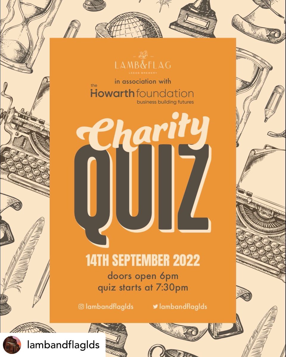 We are pleased to be supporting our friends @camerons_brewery @leedsbrewery <a href="/lambandflaglds/">Lamb & Flag</a> fundraising for @howarthcharity helping homeless individuals back into employment and training. We hope the event raises lots of money for such a worthy cause. 🍔