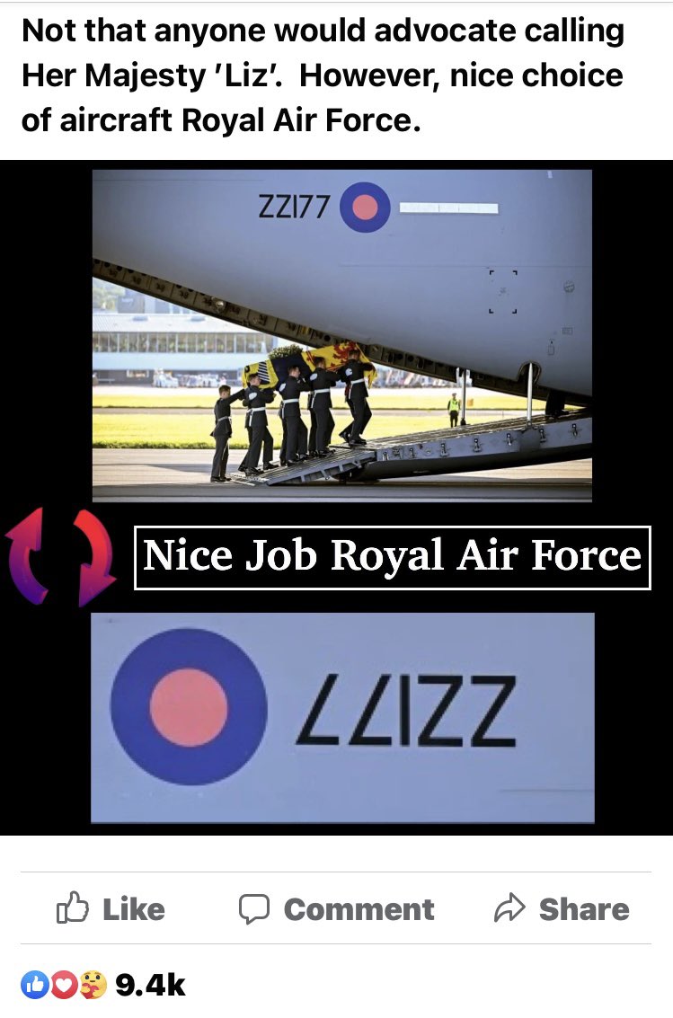 I hadn’t noticed this on the plane - but the comments on this were so wonderful from our forces 🙏🏻🇬🇧