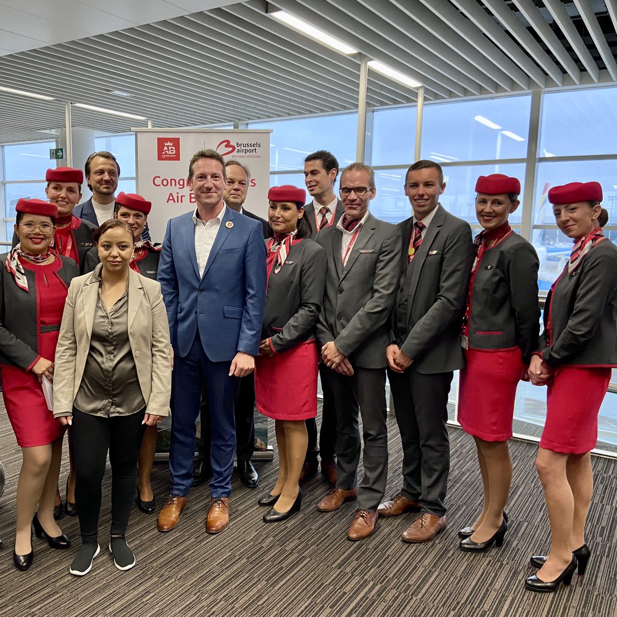 Cheers to new flights to South Africa! Our #A330neo takes off from <a href="/BrusselsAirport/">Brussels Airport</a> 🥳 We are honored to inaugurate this route with our dear passengers as well as a special delegation and H.E Tokizile Xasa, Ambassador of <a href="/SouthAfrica/">Visit South Africa</a> in Belgium 🇿🇦 <a href="/visitgauteng/">Visit Gauteng</a> 

#FlyBelgianClass