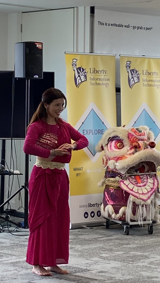 nisha_tandon's tweet photo. Today @artsektaNI had an opportunity to do #minimela @Liberty_IT for the staff in Belfast as part of their #LITCultureMonth . Thank you for having us. https://t.co/aHV3TvdrET