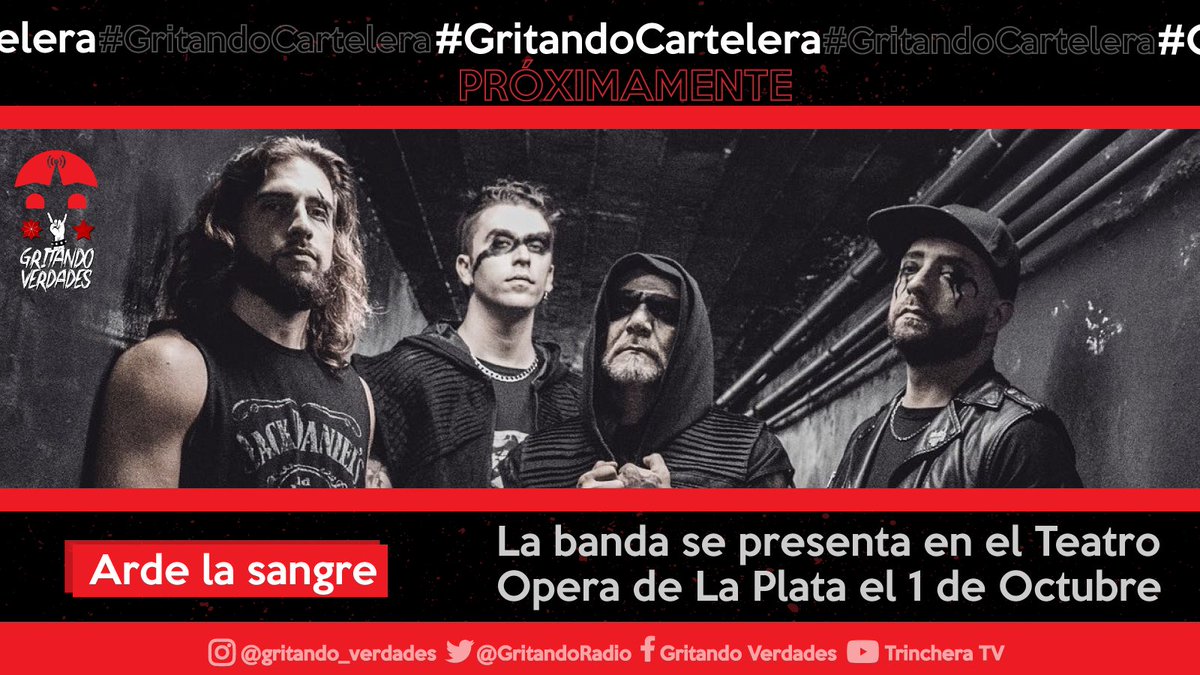 GritandoRadio's tweet photo. Te traemos 🗣🎙#GritandoCartelera📅 para que puedas armar un gran plan y organizar tu agenda, un aporte desde 🗣🎙#GritandoVerdades🔥🤟
.
.
🎟Conseguí tu entrada en 
👉https://t.co/7tdvOG34oY 
👉o en la boletería del teatro (lun a vie de 14 a 19hs)
#radio #agenda #musica #metal https://t.co/4nzCm2Wk7a
