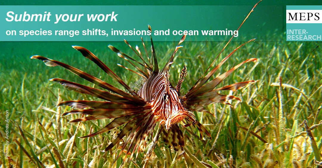 MEPS_IR's tweet photo. We welcome your work on marine #SpeciesRangeShifts, #InvasiveSpecies and #ClimateChange! Submit to the SHIFT Theme Section in MEPS (https://t.co/YSpJOVtoV9) and benefit from a 20% Open Access discount and greater visibility of your work! https://t.co/QaNXwTdDSW