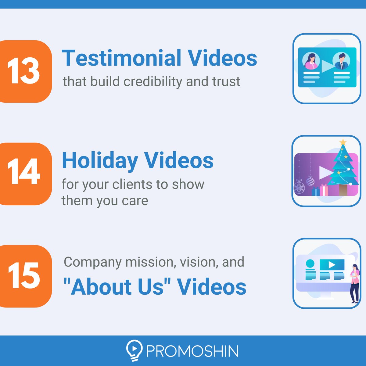 promoshinvideo's tweet image. Check out the top 22 ways to use video content in your business.

#animationagency #videocontent #videoscontentforbusiness #videomakers #videomaking #animationart #animation2d #animationdesign #3danimation #animation3d #motioninfographics #explainervideo #explainervideos