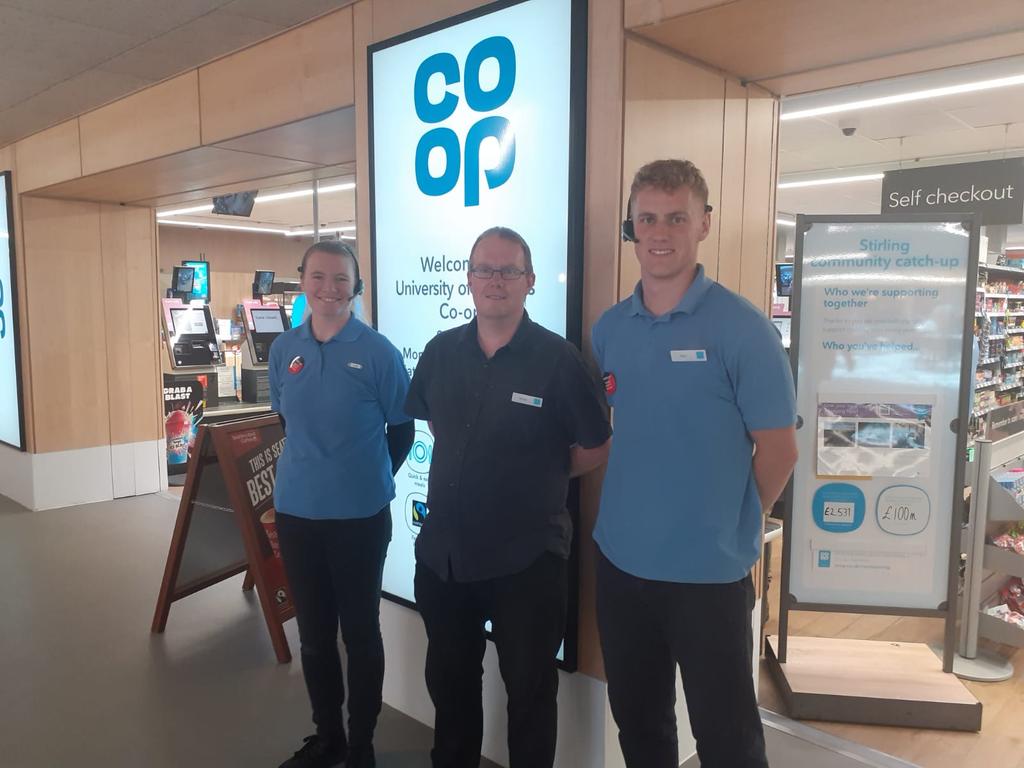 Students are back! It was great to see the buzz on campus today <a href="/StirUni/">University of Stirling</a> and so many students in store.  Gene our store manager doing a great job 👏 <a href="/Georgiegmb007/">Georgie Brennan</a> <a href="/CoopFranchise/">Martin Rogers</a> <a href="/ARNaqvi272/">Adnan Naqvi</a>