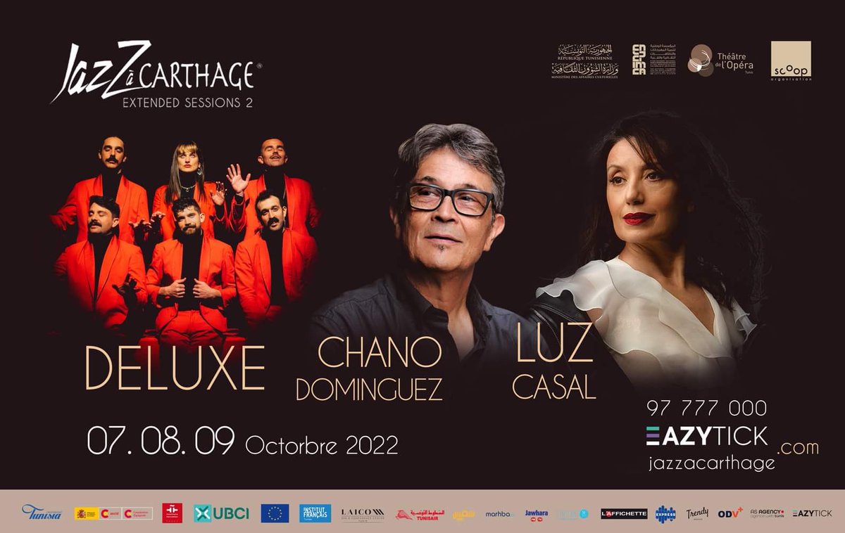 ScoopOrg's tweet photo. Extended Sessions 2 de Jazz à Carthage : le retour !

👉https://t.co/q5jRZ0CXbb

Vente en ligne exclusivement sur : 
💵 https://t.co/peUFxHFFdt https://t.co/Blg3FNrgGY