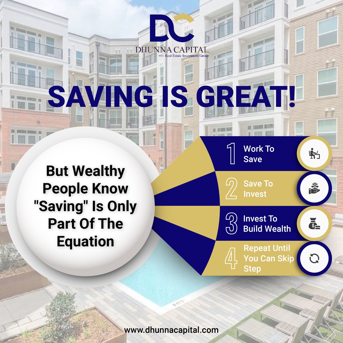 DhunnaCapital's tweet photo. Saving money is a smart move, and anyone can do it. But only wealthy people know that "saving" isn't the only way to become wealthy. It is important to learn how to invest your savings wisely.
Learn more about investing for your future, click the link 
https://t.co/RBptw1qQwQ https://t.co/dYmjhie3PX