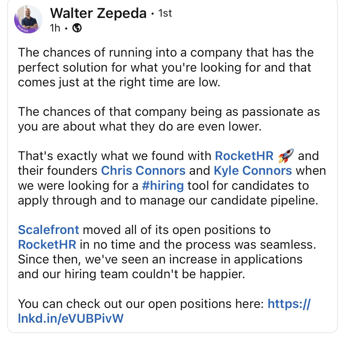 This customer made my day! 

Love to see shouts like this for @rocket_hr