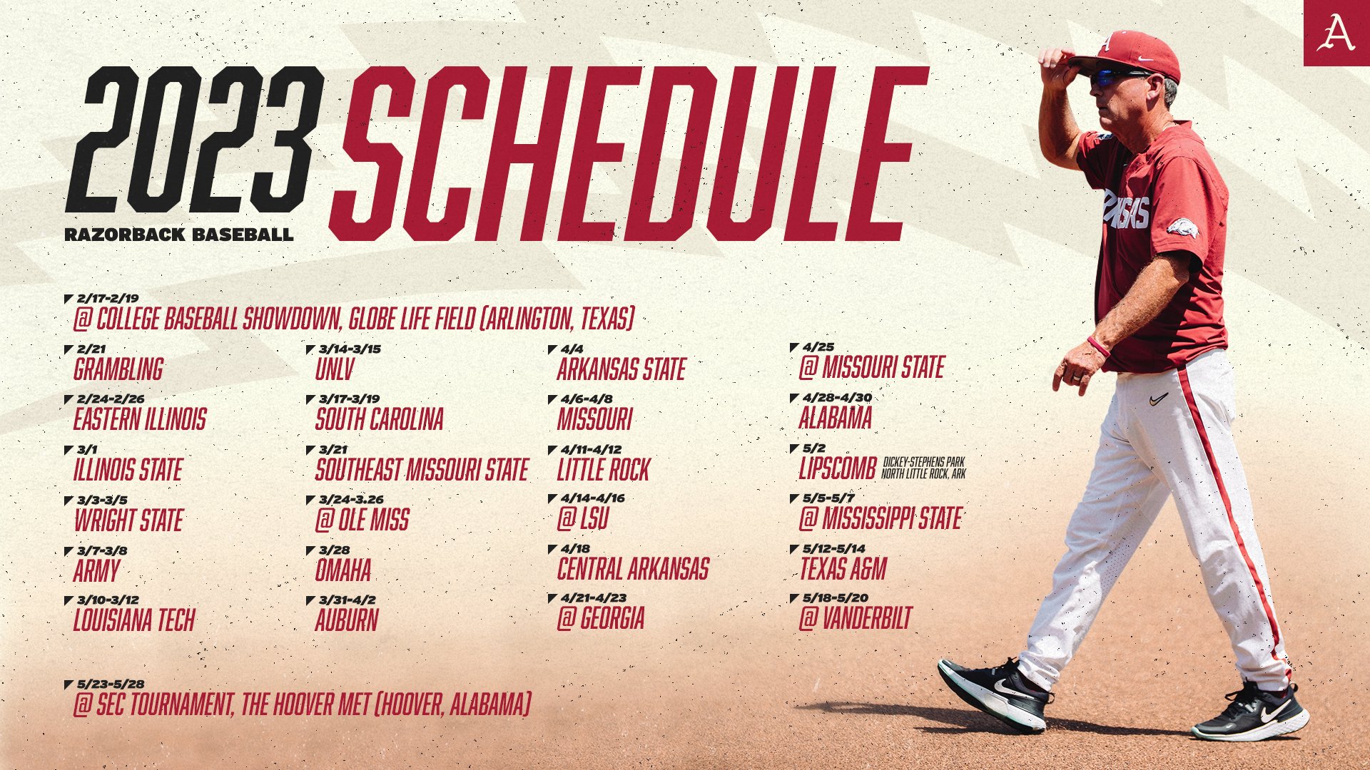 Arkansas baseball schedule deals