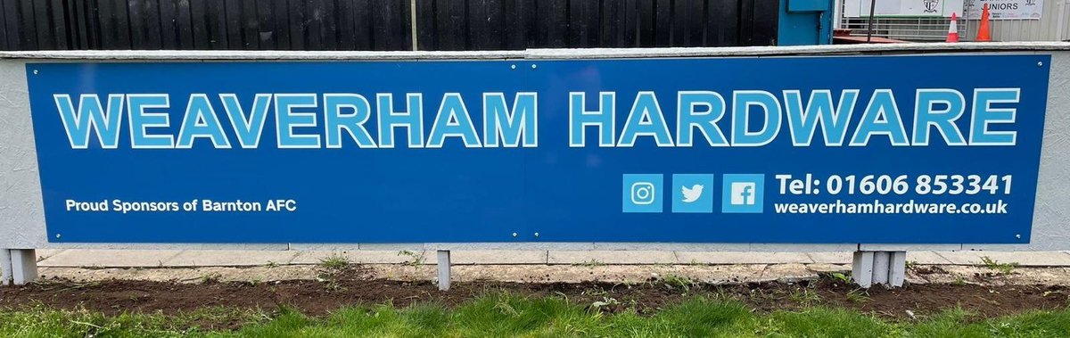 barntonfc's tweet photo. *Pleased to Announce*
@WeaverHardware are the latest sponsors to show support to #TheJamTownRevolution Huge thanks to @GrahamJEgerton &amp; Everyone at the Business 👋👋
#Northwich #CommunityClub https://t.co/c8eHkuIEFa