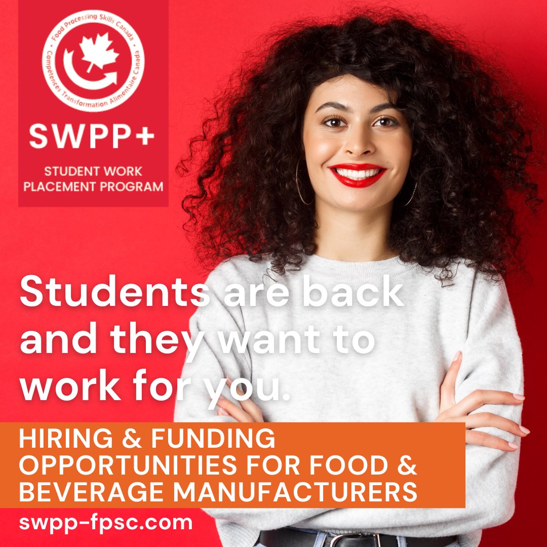 FoodPSCanada's tweet photo. Fall Applications are OPEN. Receive up to $7,000 in wage subsidies to hire a student. Apply Now at
https://t.co/fXGwRBhAqv
#wagesubsidy #students #hiring #canada #canadianfoodandbeverage #fundingopportunity #canadianquality #ESDC #FPSC #SWPP+ https://t.co/V2a8D6Bext