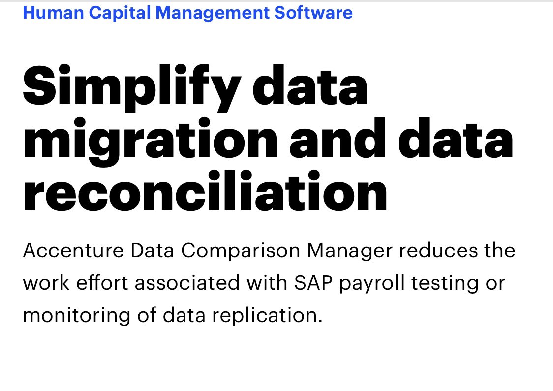 For some this is a ‚broccoli’ topic, but it needs to be on the table:  
Parallel payroll testing is a MUST when moving to #H4S4, #ECPayroll or #NextGenPayroll. So take the chance to meet the #Accenture team &amp; get a demo of #DCM at #SuccessConnect
 <a href="/tobiasabloch/">Tobias Bloch</a> @arilevin_hcm