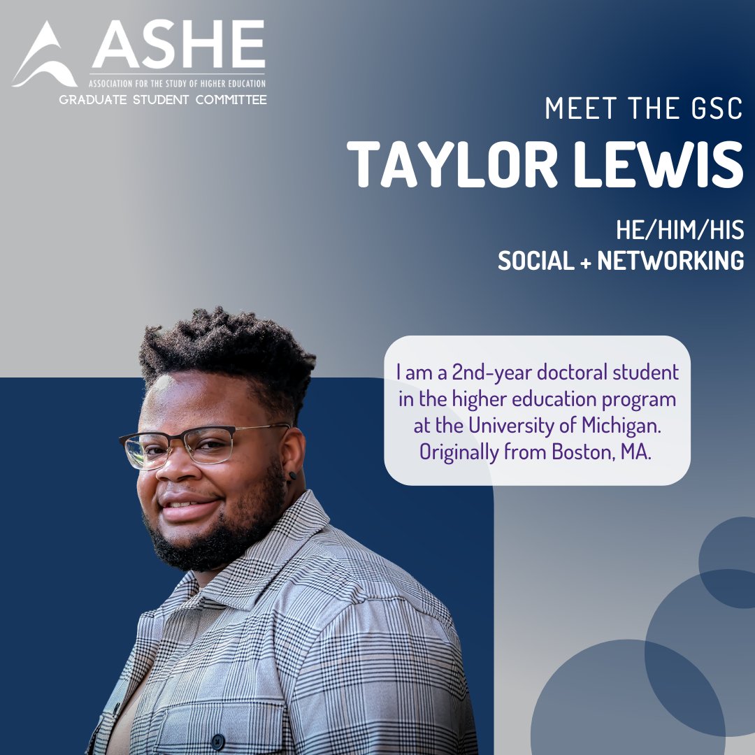 ashegrads's tweet photo. Up next with our Graduate Student Committee highlights, we have Taylor (@TaylorRLewis1). He is a Social + Networking Co-Coordinator. Taylor worked hard this summer while listening to his favorite song, Energy by Beyonce. Happy to have you on our team!
#ASHEgrads #ASHEgsc https://t.co/DgRxUpy5s3