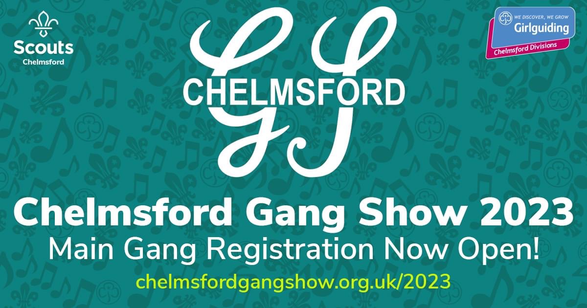 Chelmsford Gang Show is back!

In a few weeks time, we'll be meeting our 2023 Main Gang - and you could be joining us! If you're aged 10½ - 25 and a Scout or Guide in Chelmsford, we'd love to have you on stage with us.

Find out more, and get registered at chelmsfordgangshow.org.uk/gs2023