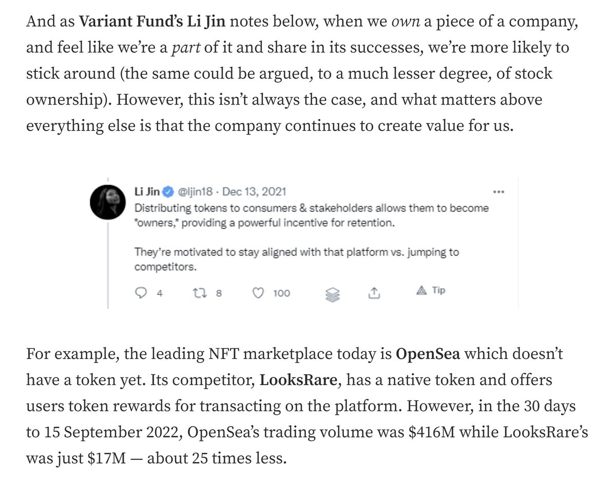 As <a href="/ljin18/">Li Jin</a> notes, ownership can drive customer alignment, retention, and defensibility. 
glaveski.medium.com/is-your-busine…