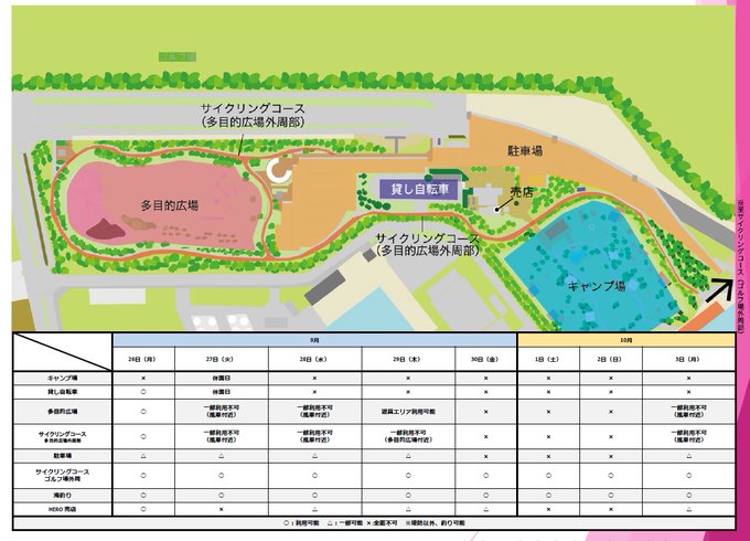サイクリング 貸自転車 若洲海浜公園 江東区立若洲公園 海上公園なび