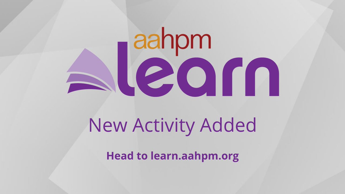 The 2022 Intensive Review Course recording is now available! Access to these fast-paced and intensive reviews of best clinical practices is just one click away. #hpm #hapc
bit.ly/3Dw4usN