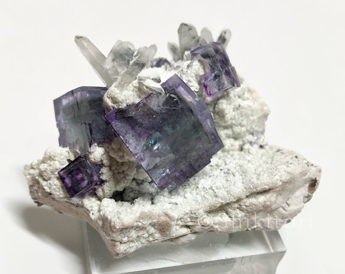 「#蛍石と水晶とっておきのフローライト 」|シキトリのイラスト