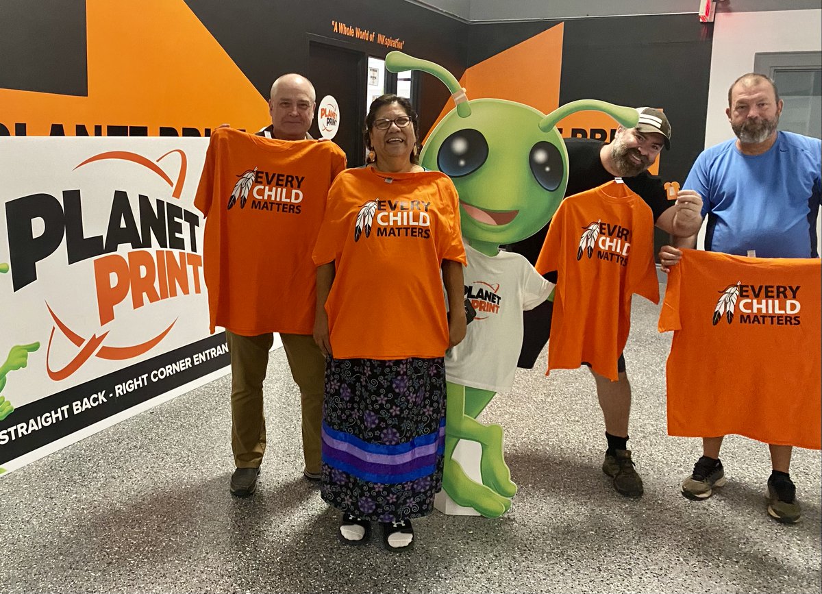 Do you have your orange shirt? Sept. 30th is Truth &amp; Reconcillation Day. Planet Print has Every Child Matters shirts. Cost is $25  with a portion of sales going to Lana Parenteaus efforts for truth &amp; reconcillation. Lana is CK's Indigenous Peer Navigator. #everychildmatters