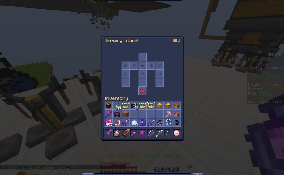 Hypixel SkyBlock News on Twitter "Brewing stands reenabled! (Ty