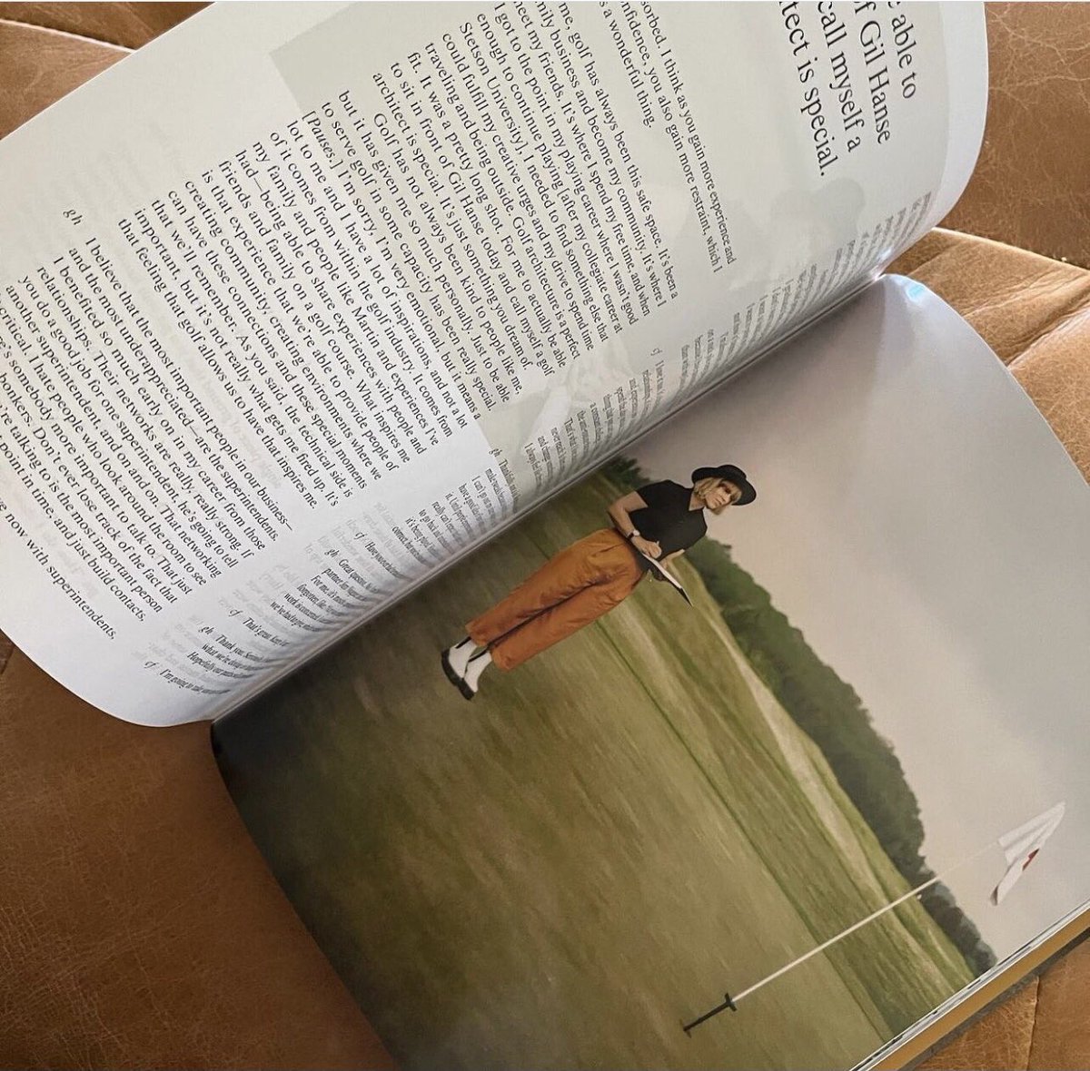 Pretty cool to see daughter @madizen_yoga images of <a href="/cfgolfdesign/">Christine Fraser</a> in issue # 21 of <a href="/GolfersJournal/">The Golfer's Journal</a> 
#prouddad