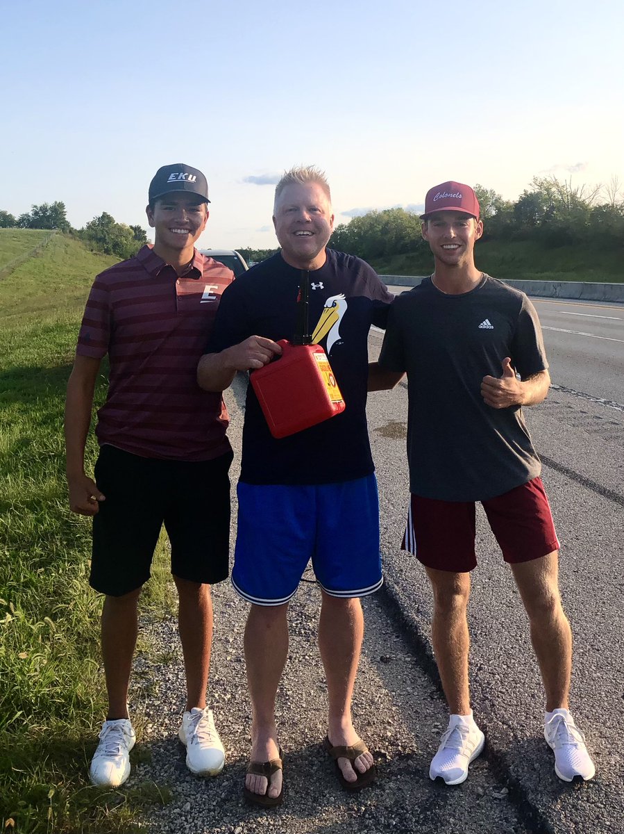 Evidence there is still a lot of good in this world… Ran out of gas today on the highway near Eastern Kentucky University and to the rescue <a href="/EKUMGolf/">EKU Men’s Golf</a> <a href="/justinbegley2_/">Justin Begley</a> &amp; Malik Dao! They wouldn’t even let me pay them back for the gas can &amp; gas. THANK YOU!
#collegegolf