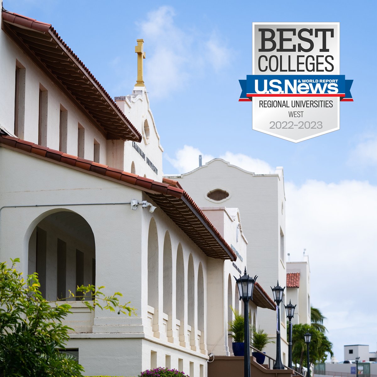 Chaminade_Univ's tweet photo. Have you heard the news? 📰

Chaminade is happy to once again be recognized amongst these great educational institutions. In our region, we ranked #20 in Regional Universities West, #11 in Best Value Schools and #28 in Social Mobility.

Go Swords! https://t.co/1rqK3KFfce