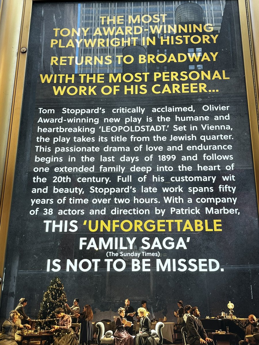 BrigidNYC's tweet photo. #Leopoldstadt #1stPreview 🎭
READY!
#TomStoppard
@Leopoldstadtbway https://t.co/YHL5KweHbm