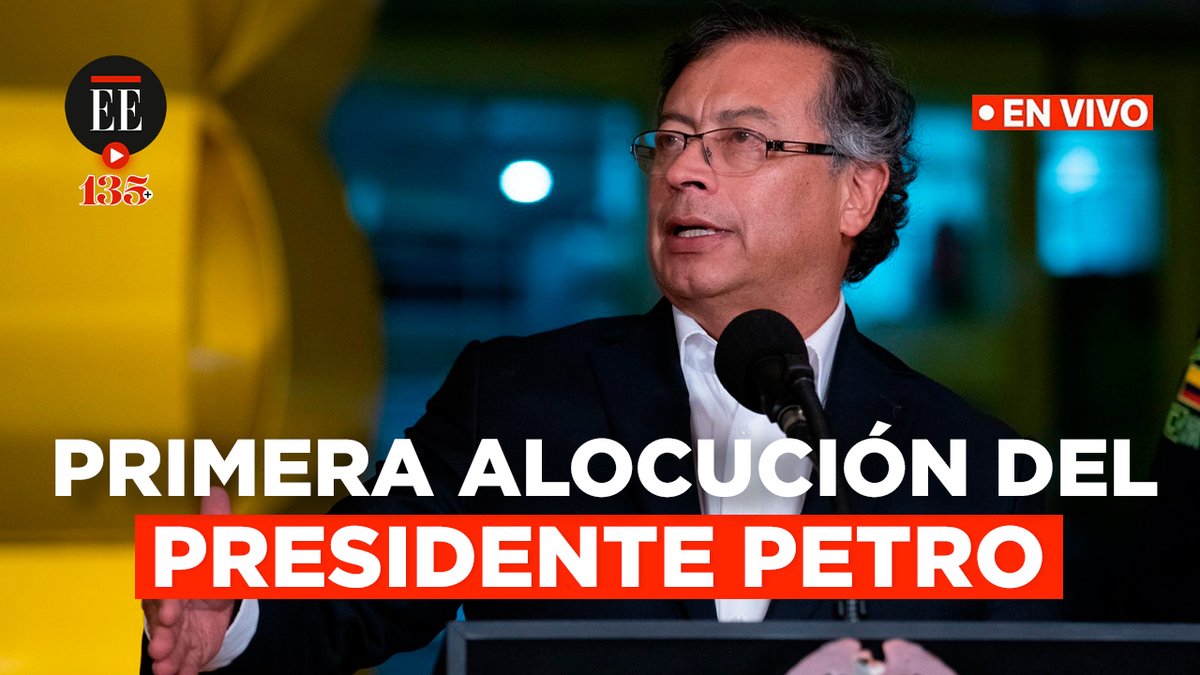 elespectador's tweet photo. Siga #ENVIVO la primera alocución del presidente @petrogustavo donde invita a los ciudadanos a participar de los “Diálogos Regionales Vinculantes”, la base de su propuesta de la “paz total”. 👇https://t.co/FM1exR6gx1 https://t.co/4IWO8s25H4
